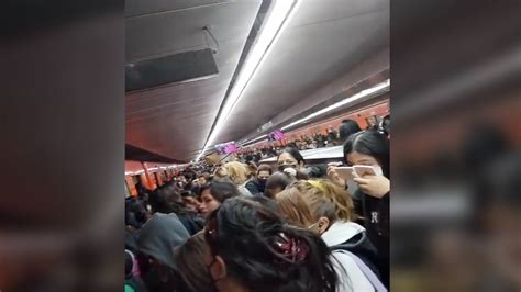 L Nea Del Metro Cdmx Amanece Saturada Trenes Tardan Hasta Minutos