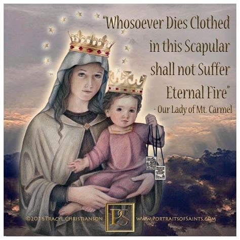 Our Lady Of Mount Carmel Take Beloved Son To St Simon Stock This