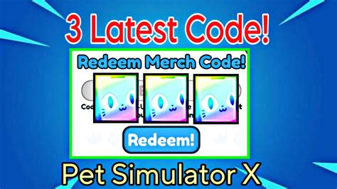 New All Pet Simulator X Code Roblox Pet Simulator X Codes Pet