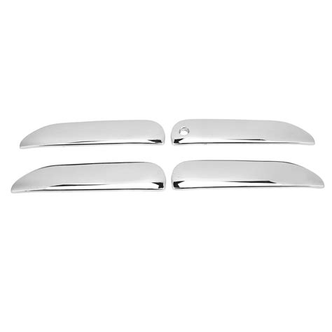 Car 4pcs Exterior Door Handle Cover ABS Chrome Waterproof Silver For