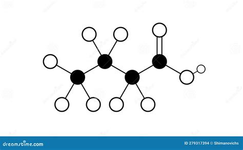 Perfluorobutanoic Acid Molecule Structural Chemical Formula Ball And