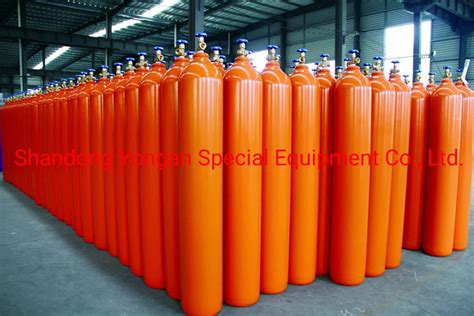 46 7L230bar ISO Tped High Pressure Vessel Seamless Steel Oxygen Gas