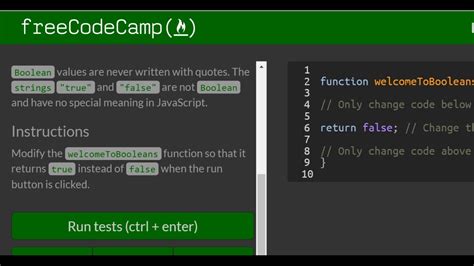 Understanding Boolean Values Freecodecamp Basic Javascript Youtube