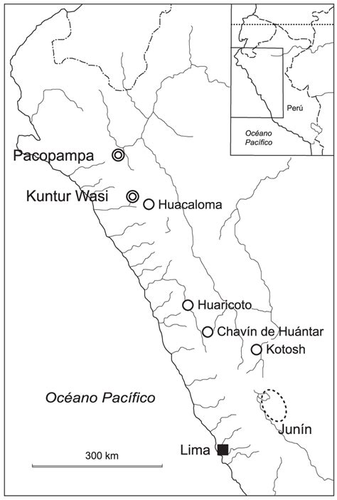 Mapa Con La Ubicaci N De Los Sitios Arqueol Gicos Mencionados En El