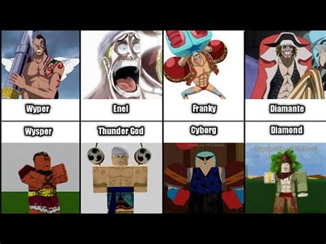 Blox Fruit Boss In One Piece Characters Comparison Youtube