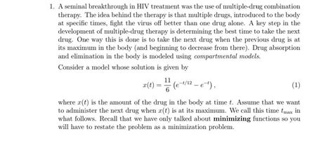 Solved A Seminal Breakthrough In Hiv Treatment Was The Chegg