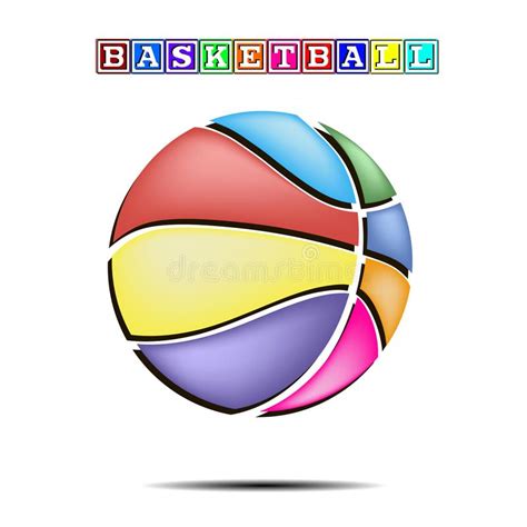 Realistic Basketball Ball White Shadow Stock Illustrations