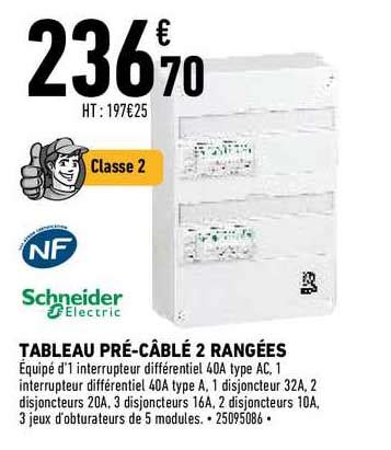 Promo Tableau Pr C Bl Rang Es Schneider Electric Chez Brico Cash