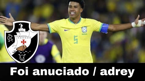 Vasco da gama anuncia o retorno de Andrey santos notícia do Vasco