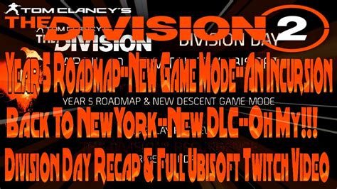 The Division 2 Division Day Year 5 Roadmap Recap Full Ubisoft