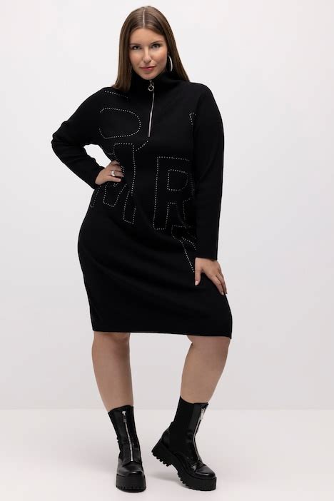 Robe En Maille Noir Grande Taille Ulla Popken