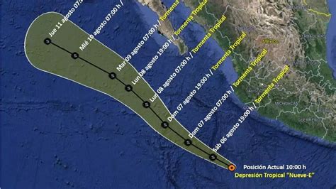 Se forma depresión tropical Nueve E en el Pacífico prevén evolución a