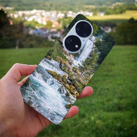 Huawei P50 Pro Modellel Kompatibilis Burkolat Peaceful Waterfall