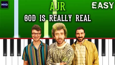 Ajr God Is Really Real Piano Tutorial Easy Youtube