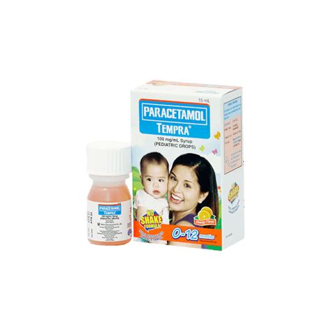 Mypharma Tempra 100mgml Syrup Pediatric Drops Orange Flavor