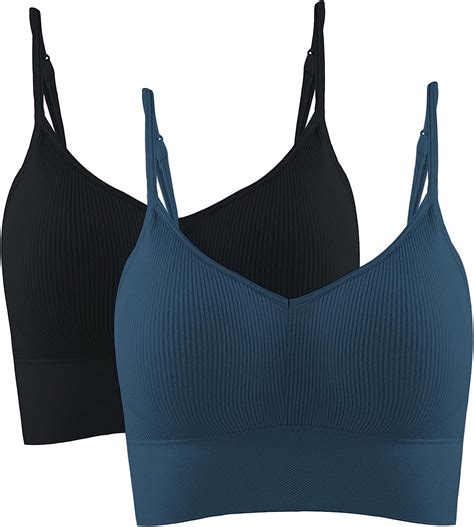 Vertvie Damen Sport Bh Ohne B Gel Spaghetti Verstellbare Tr Ger