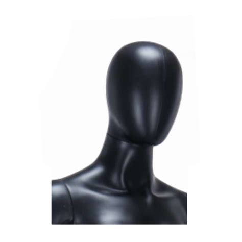 Plus Size Female Egg Head Mannequin Matt Black Uni Shop Slatwall