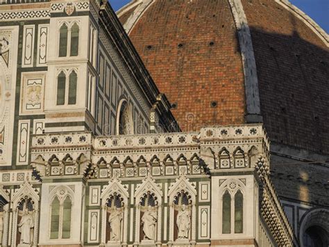 Florence Dome Santa Maria Del Fiore Detail Stock Image Image Of