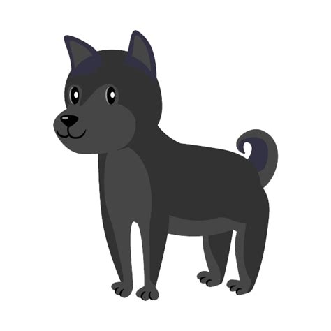 Cartoon Black Dog PNG Image | PNG All