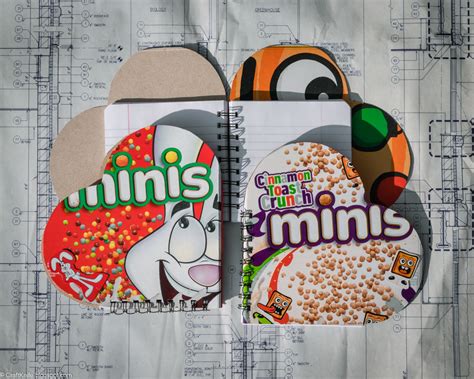 Heart Shaped Cereal Box Notebooks With Upcycled Papers