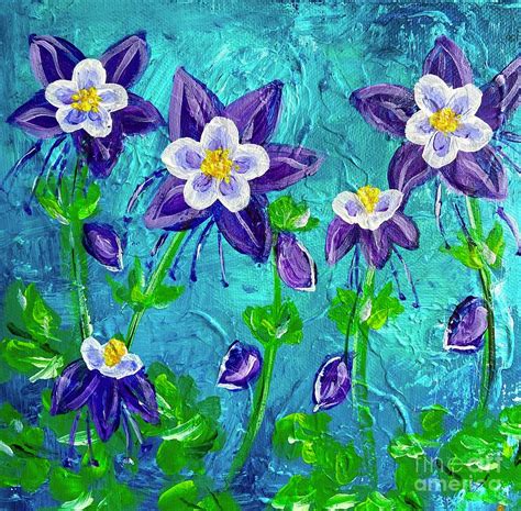 Columbine Flower Painting