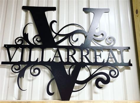 Last Name Metal Sign Personalized Name Sign Custom Metal Etsy