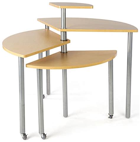 Maple Rotating Retail Display Table 4 Tiers