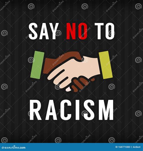 Say No To Racism Vector Illustration Stock Vector Illustration Of