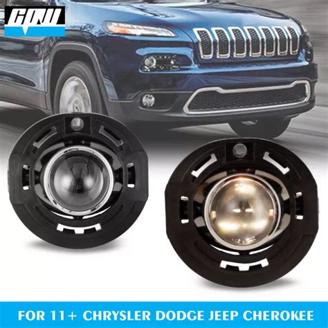 Pair For Jeep Grand Cherokee Fog Lights Clear Bumper Front