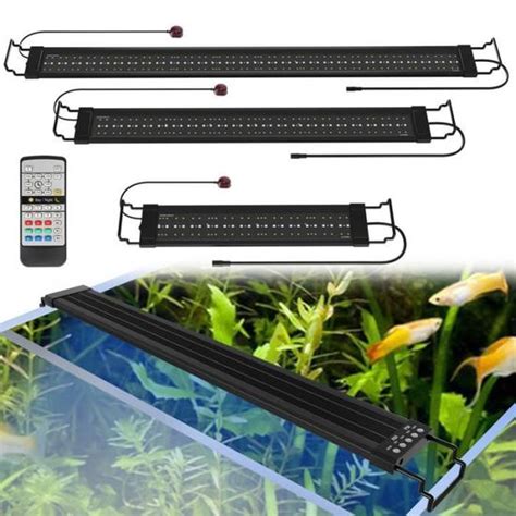 Lospitch Lampe Aquarium Led Rgb Avec T L Commande Sans Fil Tanche Led