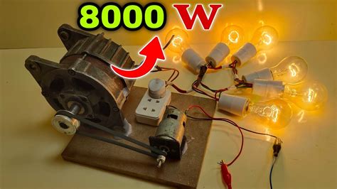 I Turn Car Dynamo Into 220v 8000w Electric Generator YouTube