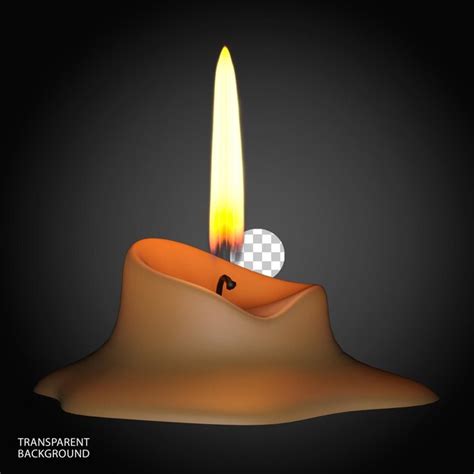 Premium PSD Candle Light Isolated 3d Rendered Illustration