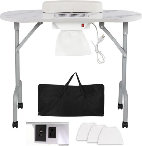 Amazon Jaxpety Portable Manicure Table Nail Table Desk Technician