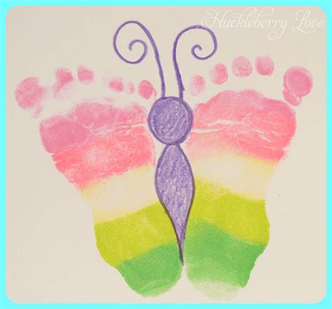 Huckleberry Love Rainbow Footprint Butterflies Butterfly Footprints