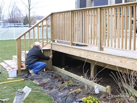 Quick And Easy Diy Pressure Treated Wood Deck Skirting Ideas In 4 Days Hide Space Under Deck