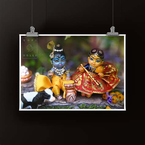 Baby Radha & Krishna | Photo Print – gopidolls