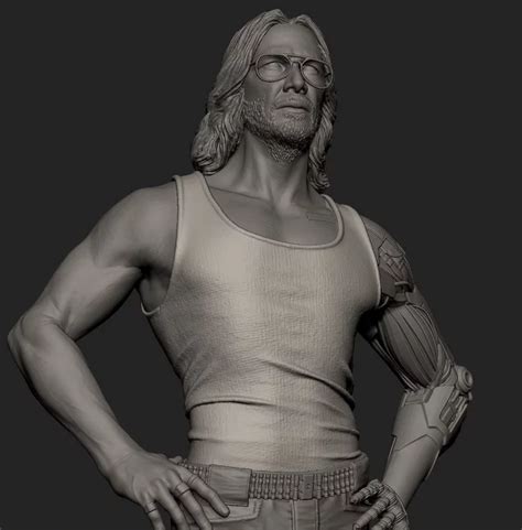 Download Free High-Quality Johnny Silverhand 3D Model For Printing ...