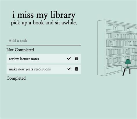 I Miss My Library An Immersive Website To Help You Be Productive