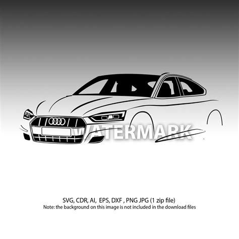 Audi A5 Sketch Svg Cdr Eps Ai Png  Etsy