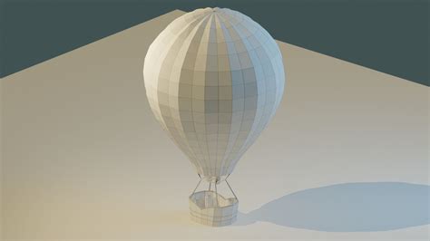 3D Model Low Poly Hot Air Balloon VR AR Low Poly CGTrader