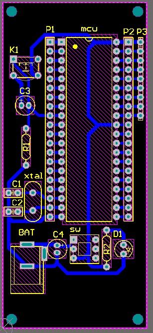 51单片机最小系统（带pcb 3d图） Altium Designer