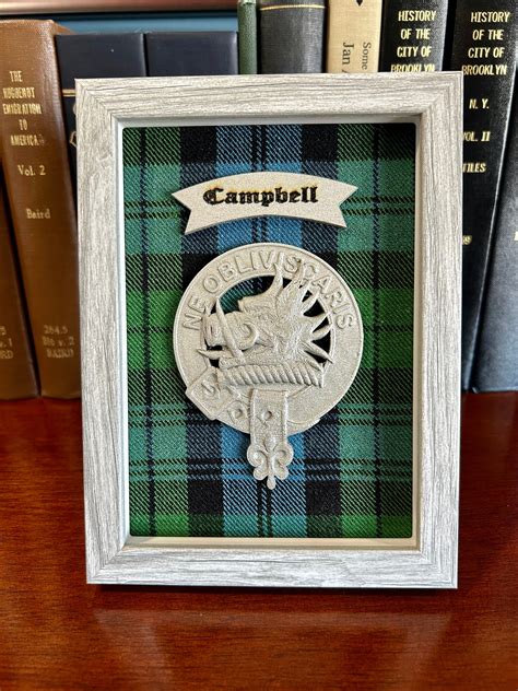 Clan Campbell Framed Tartan Badge - Etsy