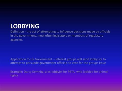 Ppt Lobbying Powerpoint Presentation Free Download Id 2146816