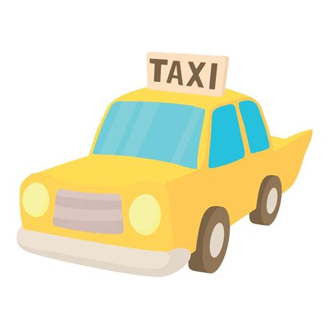 Icono De Taxi Estilo De Dibujos Animados Vector En Vecteezy