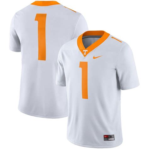 Mens Nike White Tennessee Volunteers Team Game Football Jersey