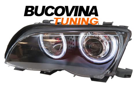 Faruri Angel Eyes CCFL BMW Seria 3 E46 01 05 Bucovina Tuning