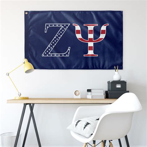 Zeta Psi Usa Blue Flag Custom Wall Banners Dorm Decor Dg2 Designergreek2