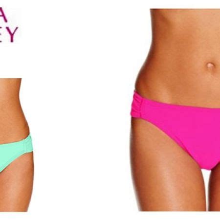 Hula Honey Aqua Side Tab Hipster Bikini Bottom Swimsuit For Women Size