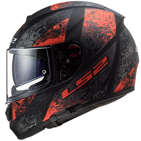 CAPACETE LS2 VECTOR EVO FF397 SWIPE PRETO FOSCO VERMELHO Adrenalina