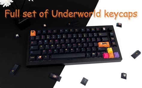 Amazon JOLINTAL 129 Keys Underworld Black Keycaps PBT Color